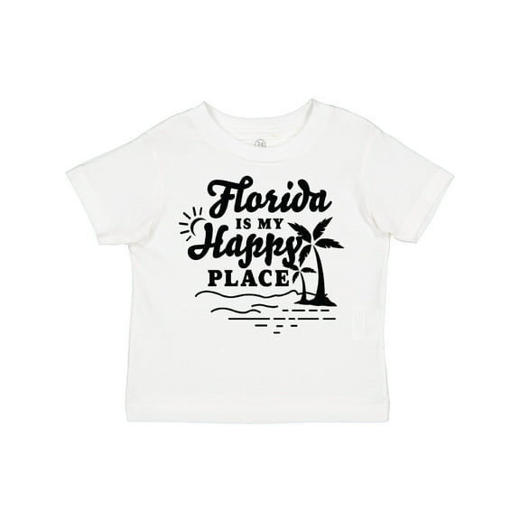 Inktastic Florida is My Happy Place with Palm Trees Boys or Girls Toddler T-Shirt