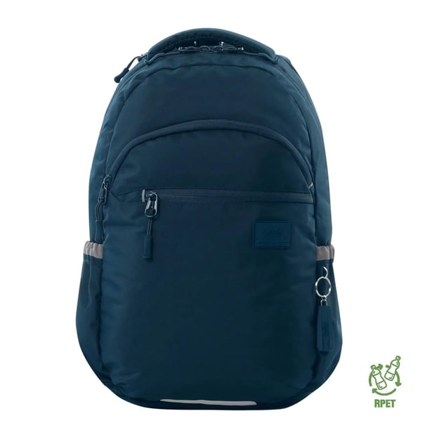 TOTTO Mochila Ergonómica Grande Porta Laptop 15.4 Repelente a Líquidos | Escuela - Oficina - Viaje | azul M