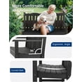 thumbnail image 5 of Stoog Outdoor Bench, 2-Person Park Garden Bench with Armrest, Loveseat Porch Chair with 800 lbs Capacity, HIPS All-Weather for Patio Porch Backyard, Black, 5 of 7