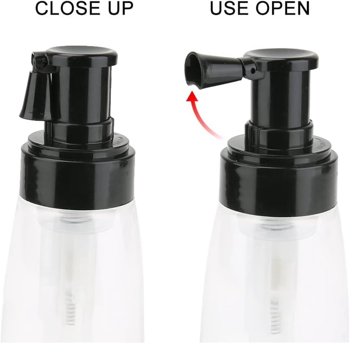 Powder Spray Bottle,Tutuviw 2Pcs 180m Talc and Powder Applying Bottle, Refillable Hair Fiber Applicator,Plastic Powder Storage Holder Travel Size for Hair Salon/Cleaning/Plants/Misting/Skin Care