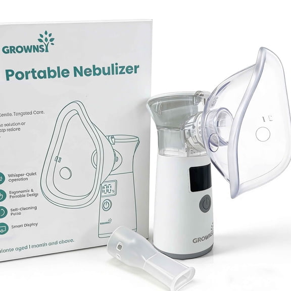 Grownsy Baby Nasal Aspirator Nose Sucker Nose Cleaner Rechargeable, White