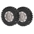 thumbnail image 4 of Neumáticos De Llanta De Rueda De Metal De 1,9 Pulgadas, Neumáticos De Goma Antideslizantes De 96mm RC Duraderos Exquisitos 2 Uds Para SCX10 1/10 ANGGREK Otros, 4 of 8