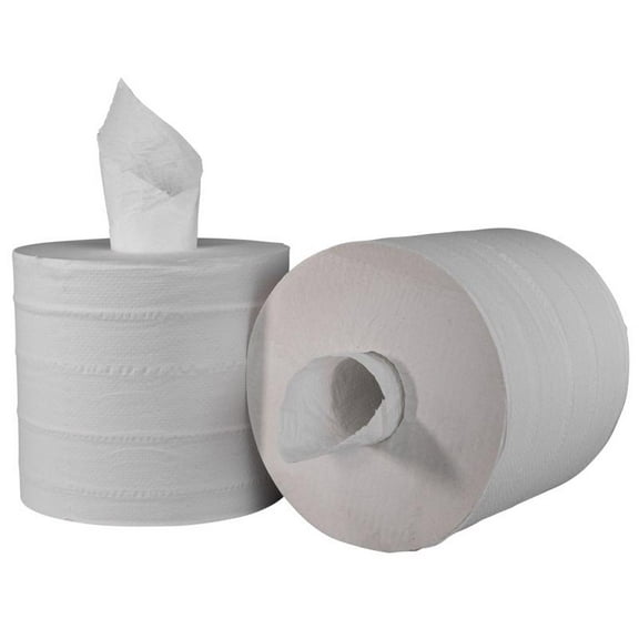 Harbor H6002 2 Ply Center Pull Towels, White, 6 Pack