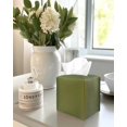 thumbnail image 3 of Minzimin Tissue Box Cover Leather Decorative PU Leather Tissue Box Holder for Bathroom Vanity/Night Stands/Office, 3 of 7