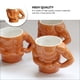 thumbnail image 4 of EeaseMX 1 taza de cerámica con forma de músculo para café, latte, capuchino, leche y té., 4 of 8