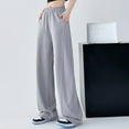 thumbnail image 5 of Gamivast Long Sweatpants for Women Tall Baggy Wide Straight Leg Pants with 3 Pockets Fall Trendy Elastic High Waist Pants Casual Workout Pull on Comfortable Joggers Travel Work Outfits, 5 of 5