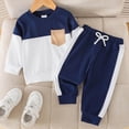 thumbnail image 2 of Gibobby Toddler Boy Clothes 2Pcs Outfit Set Boy Outfit Kids Pullover Sweatshirt Pants Fall Winter Clothes for 2T 3T 4T 5T 6T 7T Boys(12-18 Months,Blue), 2 of 6