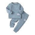 thumbnail image 4 of Futezty Toddler Boys Girls Clothes Fall Winter Outfit Sets, Baby Outfits Long Sleeve Round Neck Knitted Stretch 3M 6M 12M 18M 24M 2T 3T 2 Pcs Everyday, 4 of 4