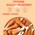thumbnail image 5 of (5 pack) Pawmate Chicken ＆ Calcium Bone, Rawhide Free Teeth Cleanning Treats for All Dogs, 18-19 pcs, 5 of 13