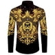 thumbnail image 5 of Nueva camisa de manga larga con estampado 3D de cadena de flores doradas de lujo para hombre, ropa informal de diseñador para hombre, camisas con botones de solapa, 5 of 5