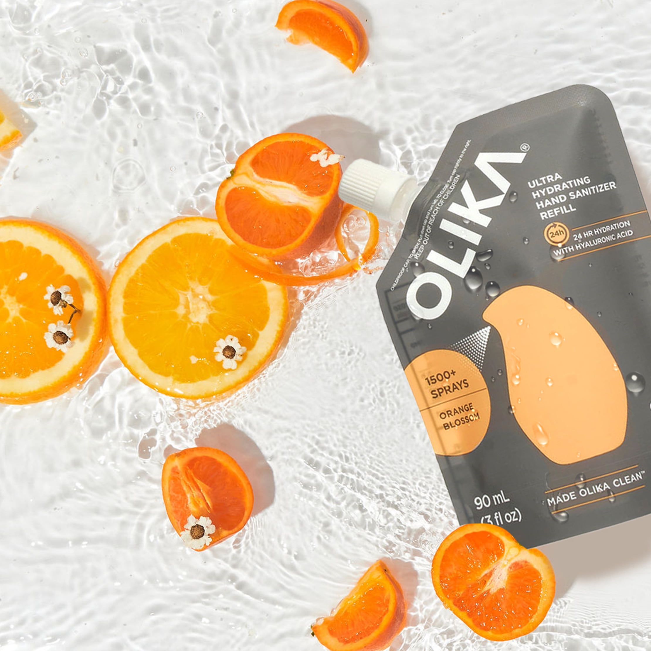 OLIKA Ultra Hydrating Hand Sanitizer Refill Orange Blossom