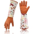 thumbnail image 1 of Guantes de jardinería largos rojos para mujeres y hombres, guante de poda de rosas a prueba de espinas, protección larga para el antebrazo, guantes de trabajo de jardín con palmas y dedos reforzados Excelente Rendimiento, 1 of 5
