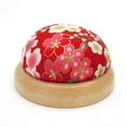 thumbnail image 4 of Coussin à Coudre en Bois Polyester Imprimé Fleur Pinces à Tricoter Porte-Pin Rouge, 4 of 9