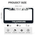 thumbnail image 3 of License Plate Frame And So The Adventure Begins Funny License Plates 2 Pieces Camping Metal License Plate Frames for Women 6x12in with Screw and Black Screw Caps, 3 of 6