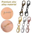 thumbnail image 3 of 20Pcs Double Lobster Clasp Extenders Necklace Bracelet Extension Clasps for DIY Jewelry Making, 3 of 3