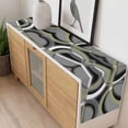 thumbnail image 4 of Sage Green Geometric Table Runner - 72 Inch Long, Kitchen Dining Table Runner Dresser Scarves, Grey Retro Abstract Striped Art Farmhouse Decor for Coffee Tables Wedding Party Banquet, 4 of 8