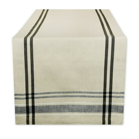 

Black French Stripe Table Runner 14x108
