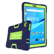 FIEWESEY for Lenovo Tab M8 8 Inch Case,Heavy Duty Hybrid Shockproof Full-Body Defender Rugged Protective Case Cover with Stand for Lenovo Tab M8/M8 Smart /Tab M8 HD LTE 8 Inch Tablet(Navy/Green)