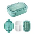 thumbnail image 3 of Xihbxyly Bento Box Lunch Box Double-layer Lunch Box Sealed For Office Workers, Separated By Compartments, Bento Box That Can Be Heated In The Microwave For Students, Lunch Box With Tablewar, 3 of 4