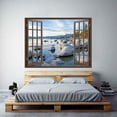 thumbnail image 2 of IDEA4WALL Fake Brown Window Beach Peel and Stick Wallpaper Removable Wall Mural Sticker Decal, 2 of 4