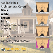 Best Bee Brothers Carpenter Bee Turbo Trap 2.0 with Bee Vault and Designer Black Roof, 1 Count