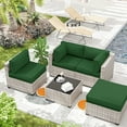 thumbnail image 6 of Kimunuk 9 Pcs Outdoor Patio Replacement Cushions,Waterproof Cushions for 4-Seat Outdoor Sectional Sofa Couch, Green, 6 of 6