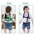 thumbnail image 5 of Correa de arnés 3 en 1 para niños pequeños + eslabón de muñeca antipérdida para bebés, correa de arnés de seguridad para niños de dinosaurio lindo, correa de asistente de muñequera para niños par, 5 of 5