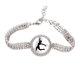 thumbnail image 1 of Caliente mujer hermosa silueta bailando Pulsera de tobillera de cadena de tenis, joyería de diamantes, 1 of 3