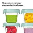 thumbnail image 4 of OXO Tot Baby Blocks Food Storage Containers, 2 oz, Opal, 6-Pack, For Infants Ages 0-12 months, 4 of 8