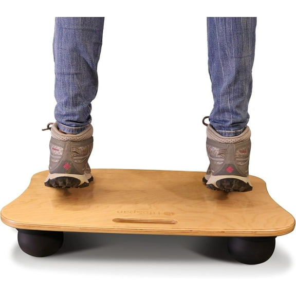LifeSpan Fitness Aero Wobble Balance Board, Enhance Standing Desk Workouts, Static & Dynamic Exercises (23x16x4.5 Inch, Light Birch Wood)