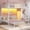White, variant on Full Over Twin Bunk Bed with 8 Storage Drawers, Metal Loft Bed with Led Lights & Storage Shelves,13.4" HSafety Guardrail & Ladder,Bunk Beds Twin over Full Size,Black