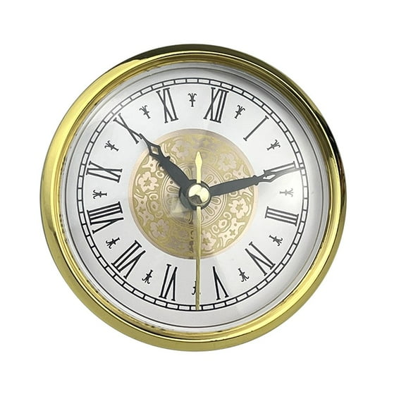 80Mm Clock Insert Clock Movement Replacement Crafts Black Arabic Numerals Colored Trim Fits 2.8 Inch Round Hole