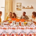 thumbnail image 5 of 97Pcs Thanksgiving Party Supplies, Fall Thanksgiving Dinnerware Set for 12 Guests, Pumpkin Maple Leaves Tableware Set with Tablecloth for Autumn Harvest Table Decorations, 5 of 7