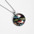 thumbnail image 4 of Fish Elegant Circular Glass Pendant Necklace - Stylish Necklaces for Women, 4 of 5