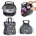 thumbnail image 2 of Pioneer Flower Floral Print Pattern Drawstring Lunch Bag Women - Drawstring Lunch Bag Insulated for Work Office - Stain-Resistant Large Lunchbags for Women with Multi-Pockets, 2 of 6