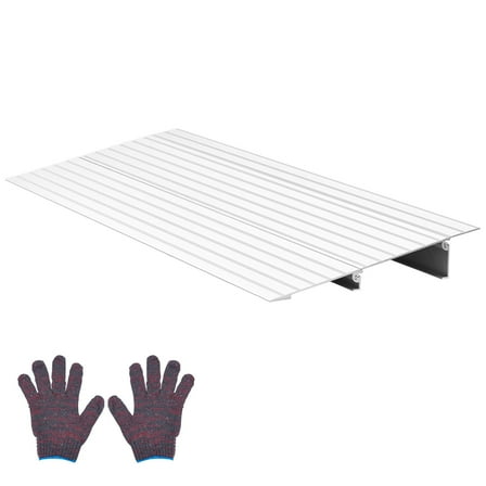 KFFKFF Aluminum Door Threshold Ramp, 2-Inch Height, Supports Up to 800 lbs, Accessibility Ramp for Wheelchairs, Scooters, Walkers, Bicycles, and Tricycles