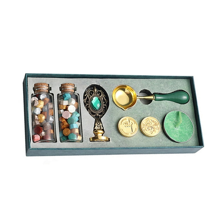 Wax Seal Stamp Kit with Gift Box, Wax Seal Beads with Wax Seal