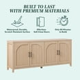 thumbnail image 5 of Walker Edison Modern 2-Shelf 70" Sideboard with Reeded Arch Detailing, Coastal Oak, 5 of 21