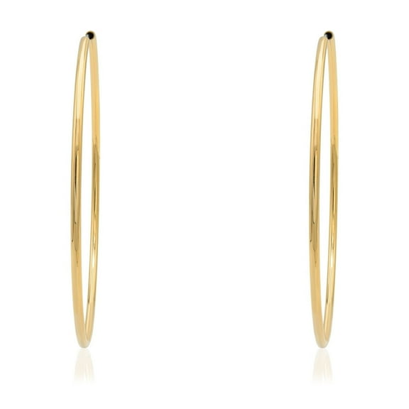 Hypoallergenic Small Gold Tone Hoop Earrings - Classic Lightweight Wire Hoops Jewelry Gold