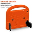 thumbnail image 6 of Portable Heavy Duty Kids Case for Walmart Onn 10.1 inch Tablet 3rd Gen 2022, EVA Shockproof Armor Military Grade Lens Protection Case with Kids Friendly Handle Foldable Stand Bracket Case, Orange, 6 of 9