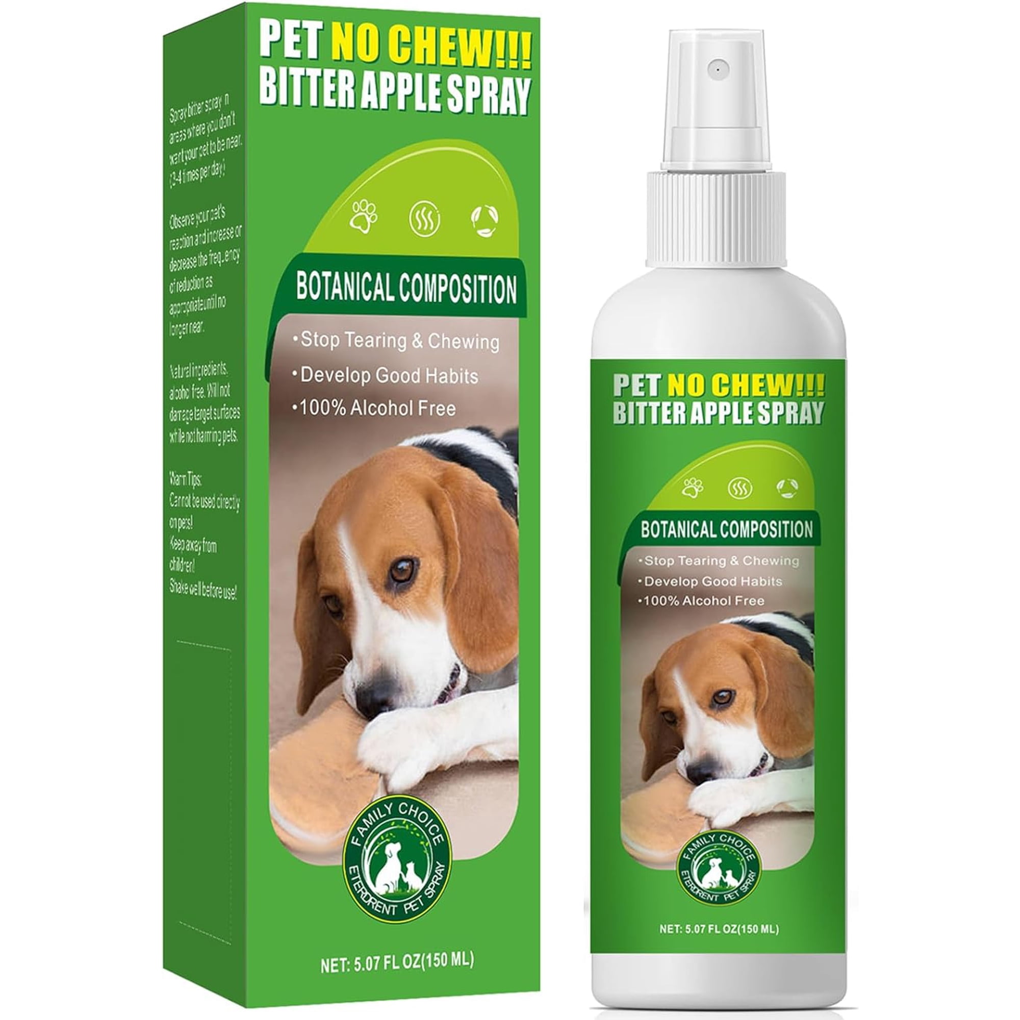 Whiskas 5.07 Oz Bitter Apple Spray for Dogs to Stop Chewing - Natural Ingredients No Chew Spray for Dogs - Bitter Spray for Dogs - Alcohol Free, Cruelty-Free - Protect Your Furniture