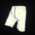 thumbnail image 4 of Penkiiy Men's Casual Running Sports Reflective Shorts Street Dance Beach Shorts 3XL Gray, 4 of 6