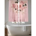 thumbnail image 5 of Pink Roses Romantic Sheer Curtains 72 Inch Length 2 Panels Set, Watercolor Botanical Floral Voile Window Treatment Rod Pocket Curtains Sheers Drapes for Bedroom/Living Room/Kitchen 52"x72"x2, 5 of 7