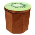 thumbnail image 4 of Organizador de almacenamiento plegable de fruta original, taburete otomano, taburete, asiento, caja de almacenamiento, tamaño pequeño (kiwi), 4 of 6