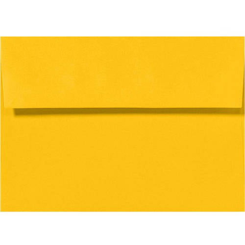 LUXPaper A6 Invitation Envelopes for 4 5/8 x 6 1/4 Cards in 80 lb Yellow Envelope Size 4 3/4 x 6 1/2 with Peel and Press Seal Printable Envelopes for Invitations 50 Pack Sunflower