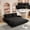 Black, variant on 73.2" Queen 3‑In‑1 Convertible Sleeper Sofa Bed, Corduroy Pull Out Multi‑Functional Loveseat, Orange