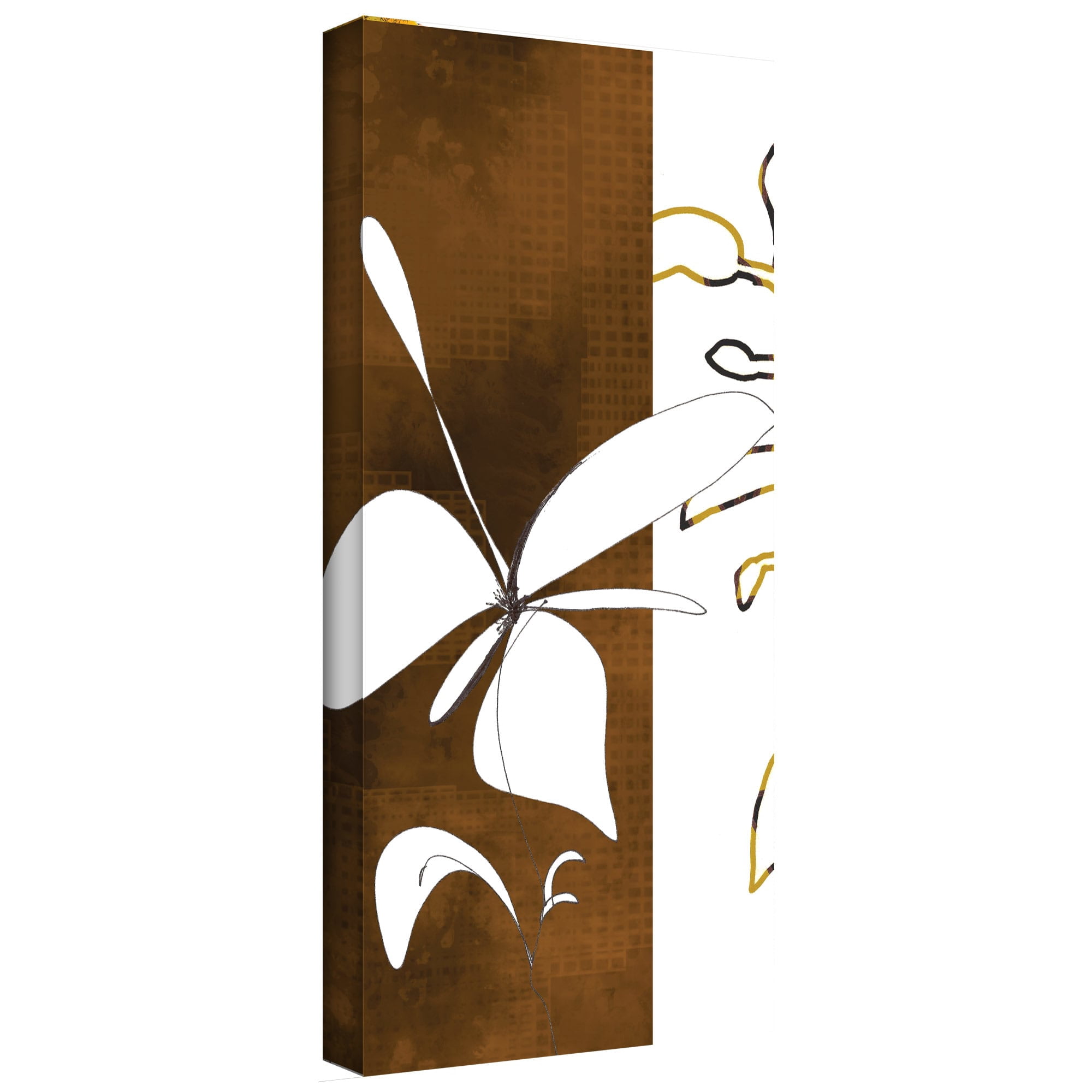 ArtWall Jan Weiss "Espresso Foral I" Gallery-wrapped Canvas