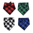 thumbnail image 4 of 4 pañuelos clásicos a cuadros para perros, pañuelo de algodón para cachorros, pañuelo triangular para mascotas, para perros pequeños, medianos y grandes, gatos, 4 of 4