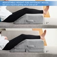 thumbnail image 2 of Almohadas KingPavonini ajustables para elevar las piernas, espuma viscoelástica gris, 2 of 7