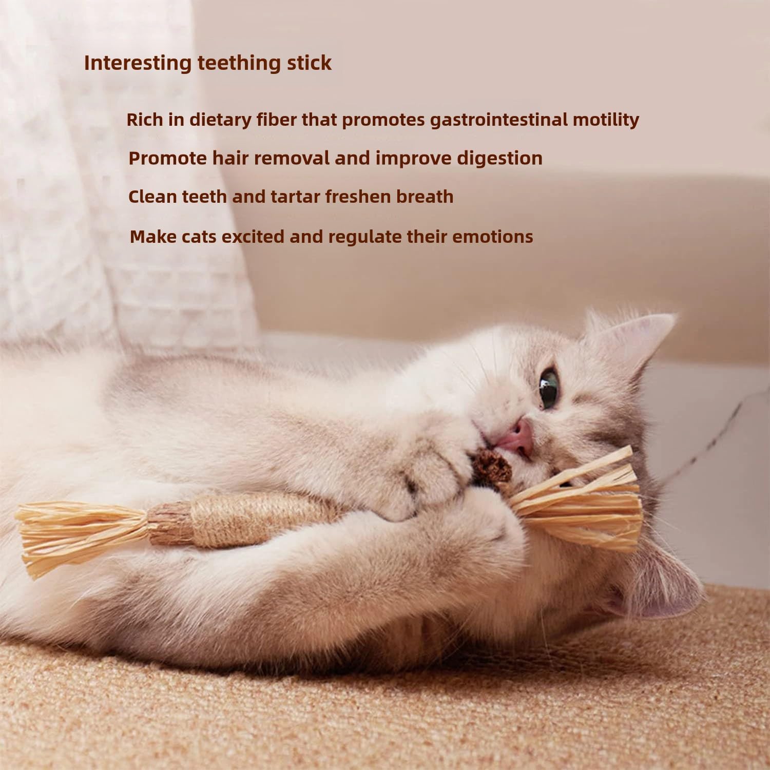 Purriq Natural Silvervine Dental Sticks, Puriq Comfora Pure Silvervine Dental Sticks for Cats, 5/10/15/20PCS Cat Chew Toy for Teeth Cleaning Interactive Chew Sticks for Indoor Cats& Kittens (20Pcs)